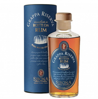 Grappa riserva affinata botti di rhum sibona cl.0.50