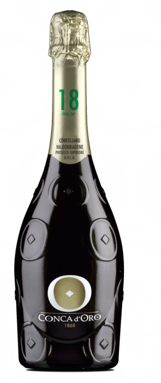 Prosecco di valdobbiadene extra dry millesimato conca d'oro