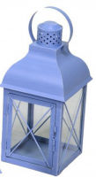 Lanterne Lanterna Quadrata in metallo Azzurra media, vendita online
