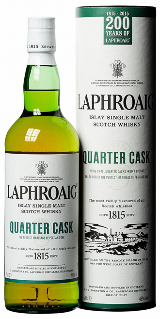 Islay single malt scotch whisky quarter cask laphroaig